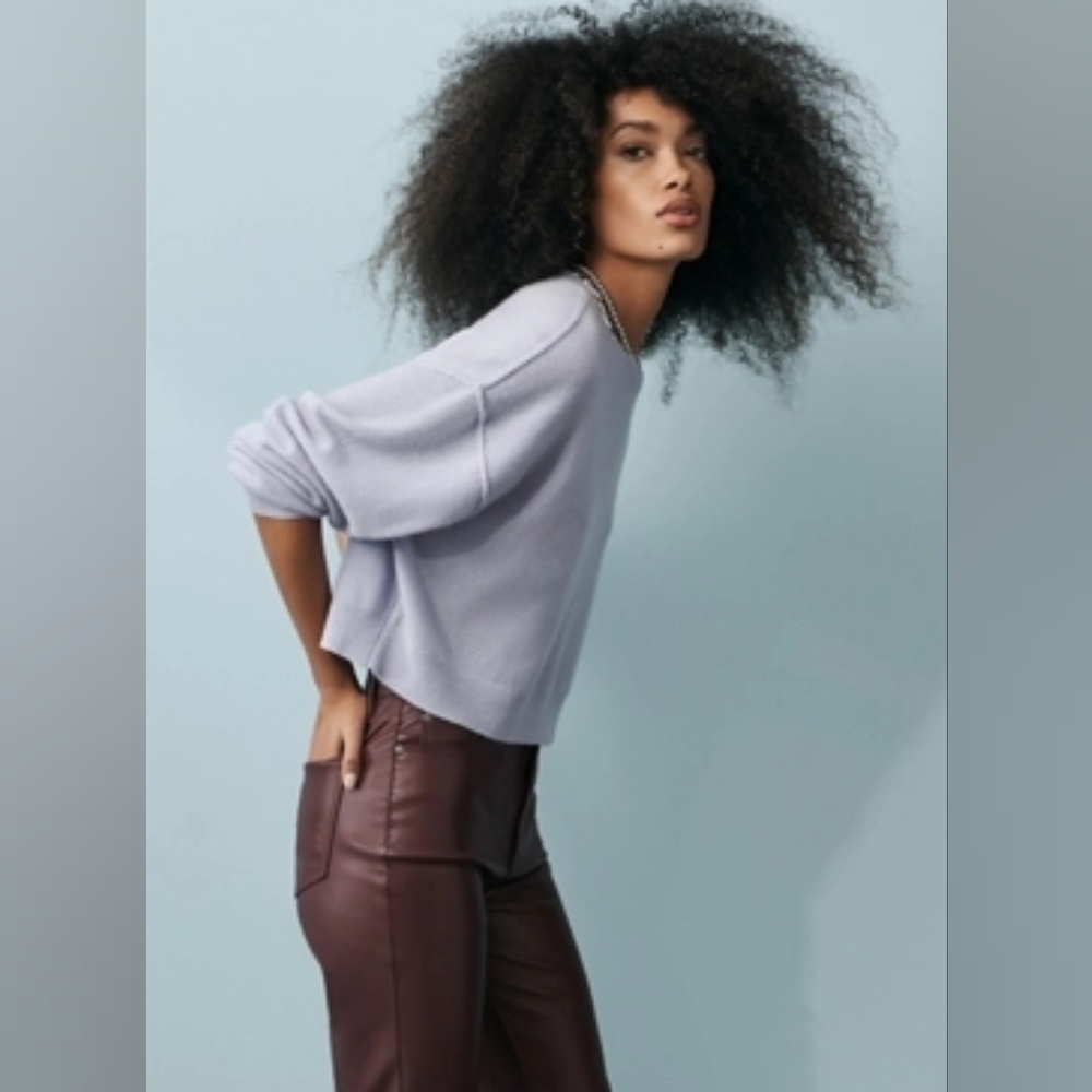 The Alani 100% Cashmere Sweater by Pilcro: Crop Crew-Neck Edition